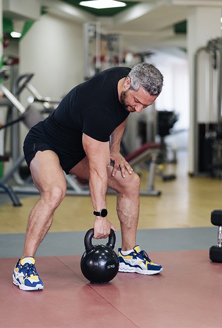Mature man working out Mature man working out