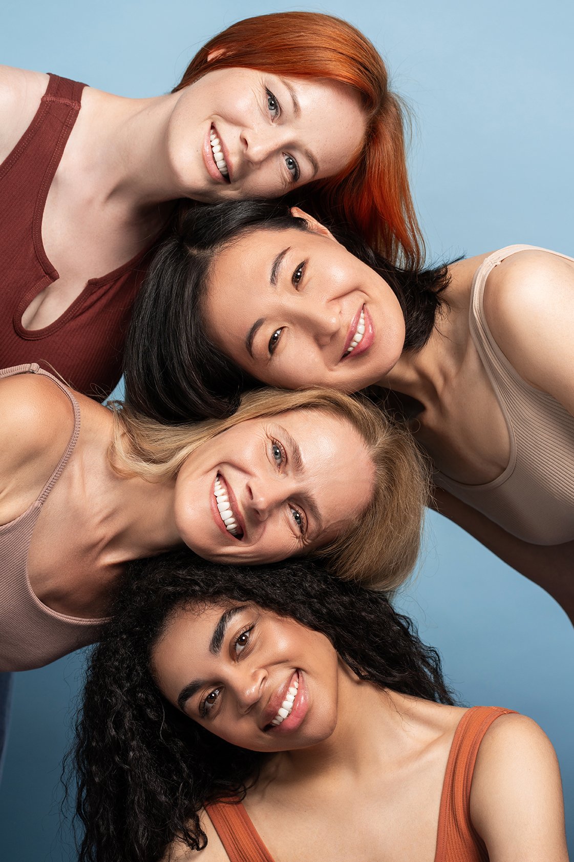 Portrait of diverse smiling women Portrait of diverse smiling women
